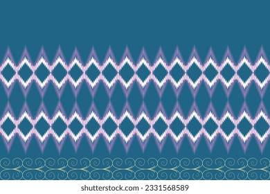 Ikat pattern background vector ethnic design pattern. Ikat Aztec Design for the creation of this pattern using ikat pattern. 