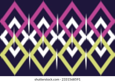 Ikat pattern background vector ethnic design pattern. Ikat Aztec Design for the creation of this pattern using ikat pattern. 