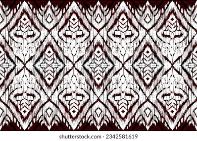 Patrón de Ikat, Ikat chevron, patrón Paisley, elemento vector, vector abstracto, batik, bordado de tela, patrón étnico, Ogeo, etnia geométrica, textil sin foco, norteamericano nativo, impresión de fondo.