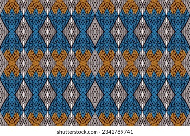 Patrón de Ikat, Ikat chevron, patrón Paisley, elemento vector, vector abstracto, batik, bordado de tela, patrón étnico, Ogeo, etnia geométrica, textil sin foco, norteamericano nativo, impresión de fondo.