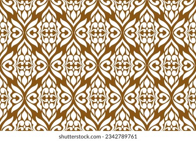 Patrón de Ikat, Ikat chevron, patrón Paisley, elemento vector, vector abstracto, batik, bordado de tela, patrón étnico, Ogeo, etnia geométrica, textil sin foco, norteamericano nativo, impresión de fondo.