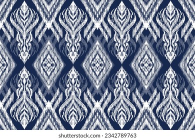 Ikat-Muster, Ikat-Chevron, Paisley-Muster, Vektor-Element, Abstrakter Vektor, Batik, Stoffstickerei, Ethnisches Muster, Ogee, Geometrische ethnische, Nahtlose Textilien, Indianeramerikaner, Hintergrunddruck.