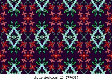 Ikat pattern, Ikat chevron, Paisley pattern, Vector element, Abstract Vector, Batik, fabric embroidery, Ethnic pattern, Ogee, Geometric ethnic, Seamless textile, native american, Background printing.