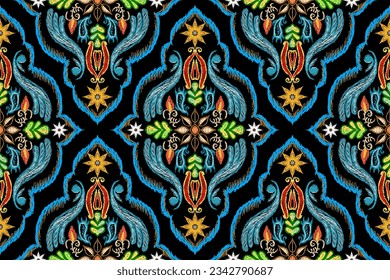 Ikat pattern, Ikat chevron, Paisley pattern, Vector element, Abstract Vector, Batik, fabric embroidery, Ethnic pattern, Ogee, Geometric ethnic, Seamless textile, native american, Background printing.