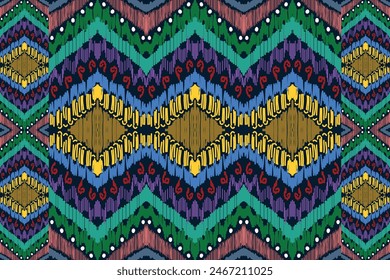 Ikat pattern, Ikat chevron, Paisley pattern, Vector element, Abstract Vector, Batik, fabric embroidery, Ethnic pattern, Ogee, Geometric ethnic, Seamless textile, native american, Background printing.