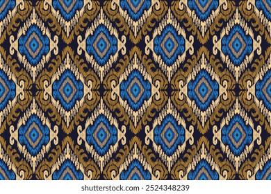 Padrão Ikat, chevron Ikat, padrão Paisley, elemento vetor, vetor abstrato, Batik, bordado de tecido, padrão étnico, Ogee, étnico geométrico, têxtil sem costura, nativo americano, impressão de fundo.