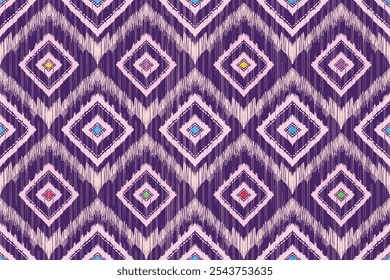 Padrão Ikat, chevron Ikat, padrão Paisley, elemento vetor, vetor abstrato, Batik, bordado de tecido, padrão étnico, Ogee, étnico geométrico, têxtil sem costura, nativo americano, impressão de fundo.
