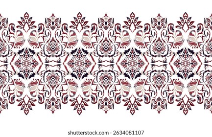 Ikat pattern, Ikat chevron, Paisley pattern, Vector element, Abstract Vector, Batik, fabric embroidery, Ethnic pattern, Ogee, Geometric ethnic, Seamless textile, Ethnic pattern for background.
