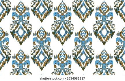 Patrón de Ikat, Chevron de Ikat, patrón de Paisley, elemento de Vector, Vector Abstractas, Batik, bordado de tela, patrón étnico, Ogee, geométrico étnico, textil sin costuras, patrón étnico para el fondo.