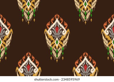Patrón de Ikat, Ikat chevron, textil sin foco, nativo americano, patrón de Paisley, elemento vectorial, vector abstracto, batik, bordado de tela, patrón étnico, Ogeo, etnia geométrica, impresión de fondo.