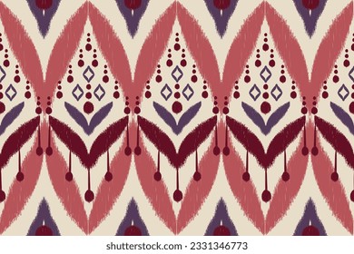 Ikat pattern chevron, Ikat vector, geometric, ethnic pattern, traditional, background, boho tone,diamond Ikat, seamless, pattern, Azect, style, embroidery, vector, illustrations, design,