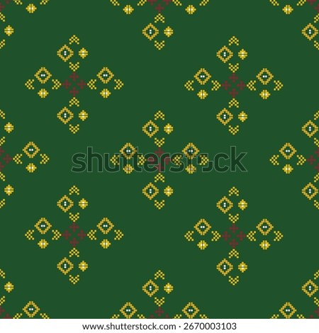 ikat, ikat pattern, Christmas ikat, boho Christmas, seamless pattern, ethnic textile, holiday vector, festive design, tribal motif, Christmas wrapping paper, winter pattern, geometric holiday print.