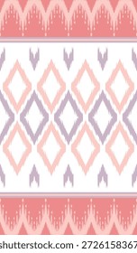 Concepto de patrón Ikat que muestra el patrón geométrico étnico tradicional, diseño para textiles, telas, alfombras, Fondos de pantalla, prendas de vestir, envolturas, batik y aplicaciones de patrón decorativo para uso versátil