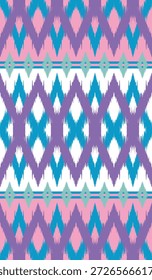 Ikat conceito padrão mostrando padrão geométrico étnico tradicional, design para aplicações têxteis, tecido, tapete, papel de parede, roupas, embrulho, batik e padrão decorativo para uso versátil