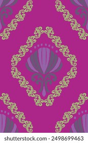Ikat pattern design , Floral pixel art pattern  
Textile business , Vector Images For printing on Fabric, Wallpaper, Carpet, Ceramics, etc.

