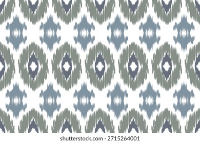 Ikat diseño de patrón inspirado en el arte textil étnico.Este patrón decorativo sin costuras cuenta con motivos geométricos y abstractos dibujados a mano en un auténtico estilo de tejido ikat. Perfecto para estampados de telas, diseño textil, moda, tapicería, Fondo de pantalla, papel de regalo, decoración de interiores y proyectos culturales o de temática boho. Adecuado para uso digital e impreso.