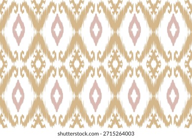 Ikat diseño de patrón inspirado en el arte textil étnico.Este patrón decorativo sin costuras cuenta con motivos geométricos y abstractos dibujados a mano en un auténtico estilo de tejido ikat. Perfecto para estampados de telas, diseño textil, moda, tapicería, Fondo de pantalla, papel de regalo, decoración de interiores y proyectos culturales o de temática boho. Adecuado para uso digital e impreso.