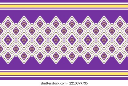 patrón ikat .design concepto color púrpura pastel.alfombra de tela de origen azteca adorno boho nativo chevron de estilo afroamericano decoración de papel pintado. Ilustraciones de vectores de textura de línea geométrica.