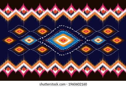 ikat pattern embroidery design for background or wallpaper and clothing,batik,
fabric,Vector illustration embroidery style.