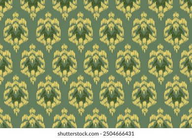 Ikat pattern embroidery ethnic oriental pattern traditional. Aztec geometric art ornament folk pattern ethnic abstract art. seamless fabric. Design for carpet,cover.wallpaper,wrapping,fabric,clothing
