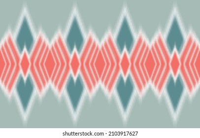 ikat Pattern. Ethnic abstract. Seamless geometric pattern in tribal, folk embroidery, and Mexican style. Aztec geometric art ornament print. Design for carpet, wallpaper, clothing, wrapping, fabric,