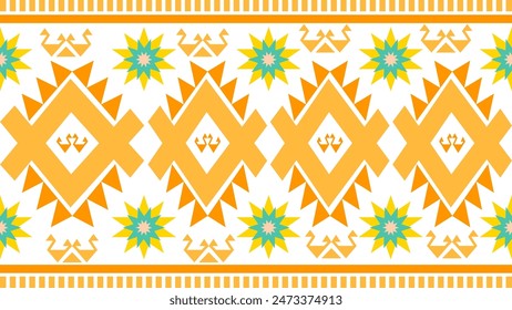 Ikat Pattern Ethnic Geometric native tribal boho motif aztec textile fabric carpet mandalas African American background backdrop illustrations tile paper flower texture fabric ceramic wallpaper
