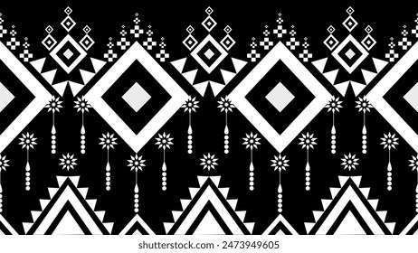 Ikat Pattern Ethnic Geometric native tribal boho motif aztec textile fabric carpet mandalas African American background backdrop illustrations tile paper flower texture fabric ceramic wallpaper