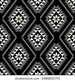 Ikat Pattern Ethnic Geometric native tribal boho motif aztec textile fabric carpet mandalas African American background backdrop illustrations tile paper flower texture fabric ceramic wallpaper