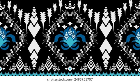 Ikat Pattern Ethnic Geometric native tribal boho motif aztec textile fabric carpet mandalas African American background backdrop illustrations tile paper flower texture fabric ceramic wallpaper
