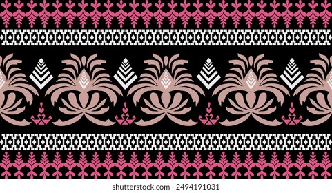 Ikat Pattern Ethnic Geometric native tribal boho motif aztec textile fabric carpet mandalas African American background backdrop illustrations tile paper flower texture fabric ceramic wallpaper