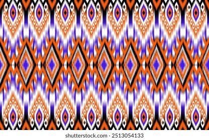 Ikat Pattern Ethnic Geometric native tribal boho motif aztec textile fabric carpet mandalas African American background backdrop illustrations tile paper flower texture fabric ceramic wallpaper