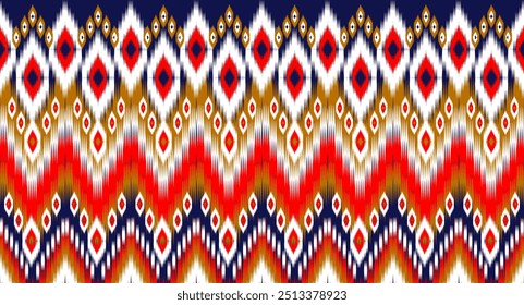 Padrão Ikat Étnico Geométrico nativo tribal boho motivo azteca tecido tapete mandalas afro-americano fundo pano de fundo ilustrações azulejo papel flor textura tecido cerâmica papel de parede