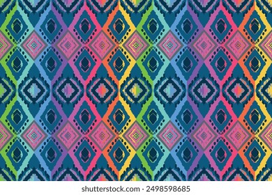  ikat pattern, Ethnic ikat seamless pattern, African style, Abstract vector, Chevron embroidery, Paisley embroidery, Navajo aboriginal pattern, Aztec and tribal motifs, Vector hand drawn style.