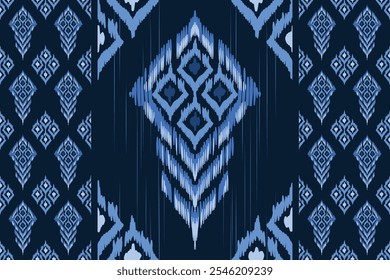 ikat pattern, Ethnic ikat seamless pattern, African style, Abstract vector, Chevron embroidery, Paisley embroidery, Navajo aboriginal pattern, Aztec and tribal motifs, Vector hand drawn style.