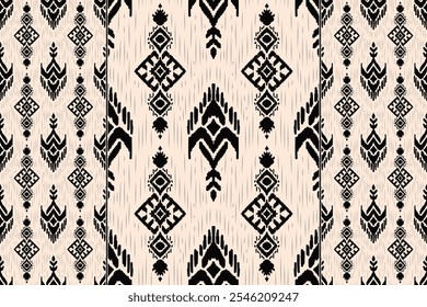 ikat pattern, Ethnic ikat seamless pattern, African style, Abstract vector, Chevron embroidery, Paisley embroidery, Navajo aboriginal pattern, Aztec and tribal motifs, Vector hand drawn style.