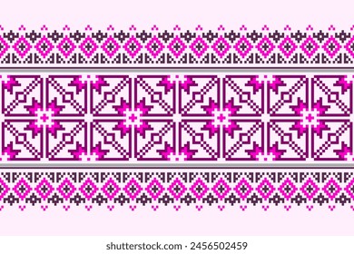 Ikat-Muster Ethnische Textil-Tribal Amerikanische Azteken Stoff geometrische Motiv Mandalas Native Boho Bohemian Teppich Indien Asien illustriert