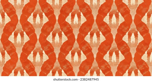 Ikat-Muster. Ethnische Stämme, boho farben nahtlose Tapete.  Ethnische Ikat abstrakte Hintergrundkunst.Illustration für Grußkarten, Druck und andere Design-Projekt.