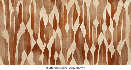 Ikat pattern. Ethnic tribal, boho colors seamless wallpaper.  Ethnic Ikat abstract background art.Illustration for greeting cards, printing and other design project.