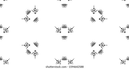 Ikat pattern etnic indian ornamental black and white illustration. Navajo motif texture ornate  design for surface print. Black and white background