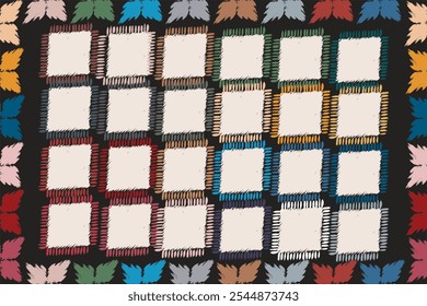 Ikat patrón de tela colorida eps archivos