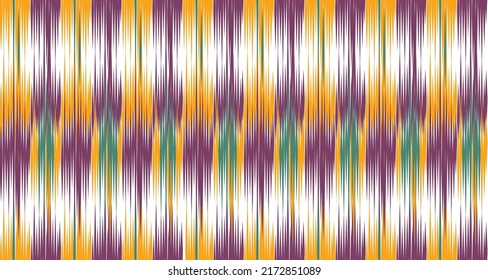 tela de patrón de ikat. tela de diseño para prendas de vestir de origen étnico nativo motivo vectorial patrón boho colorido diseño textil fondo ilustración de fondo papel tapiz sin costura modal. Adecuado para una variedad.