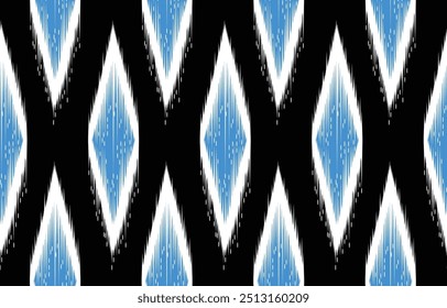 O padrão Ikat apresenta uma arte tradicional com texturas de tecelagem naturais. Este design de ikat é perfeito para joias, artesanato e decoração de casa