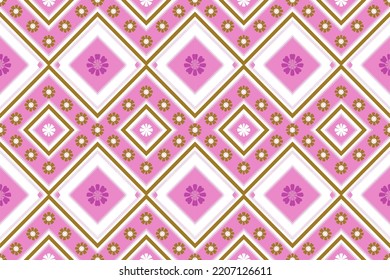 Ikat pattern . Geometric chevron abstract illustration, wallpaper. Tribal ethnic vector texture. Aztec style. Folk embroidery. Indian, Scandinavian, African rug.design for carpet,sarong and batik.
