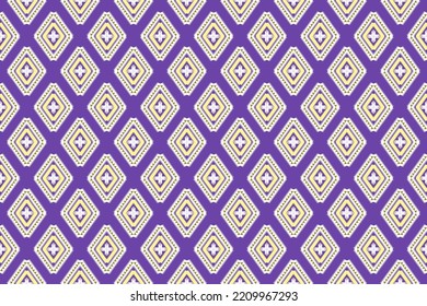 Ikat pattern . Geometric chevron abstract illustration, wallpaper. Tribal ethnic vector texture. Aztec style. Folk embroidery. Indian, Scandinavian, African rug.design for carpet,sarong,purple 