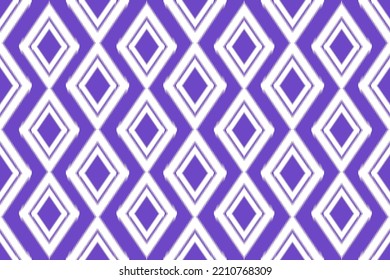 Ikat pattern . Geometric chevron abstract illustration, wallpaper. Tribal ethnic vector texture. Aztec style. Folk embroidery. Indian, Scandinavian, African rug.design for carpet,sarong,purple pastel 