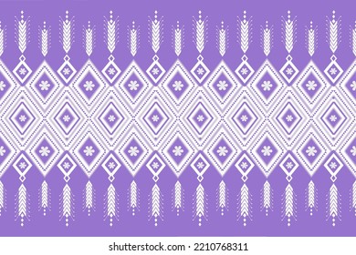 Ikat pattern . Geometric chevron abstract illustration, wallpaper. Tribal ethnic vector texture. Aztec style. Folk embroidery. Indian, Scandinavian, African rug.design for carpet,sarong,purple pastel 