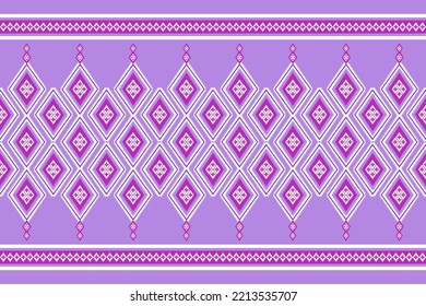 Ikat pattern . Geometric chevron abstract illustration, wallpaper. Tribal ethnic vector texture. Aztec style. Folk embroidery. Indian, Scandinavian, African rug.design for carpet,sarong,purple pastel 