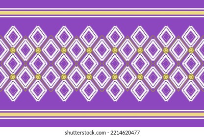 Ikat pattern . Geometric chevron abstract illustration, wallpaper. Tribal ethnic vector texture. Aztec style. Folk embroidery. Indian, Scandinavian, African rug.design for carpet,sarong,purple pastel 