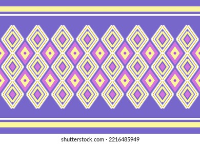Ikat pattern . Geometric chevron abstract illustration, wallpaper. Tribal ethnic vector texture. Aztec style. Folk embroidery. Indian, Scandinavian, African rug.design for carpet,sarong,pink pastel 