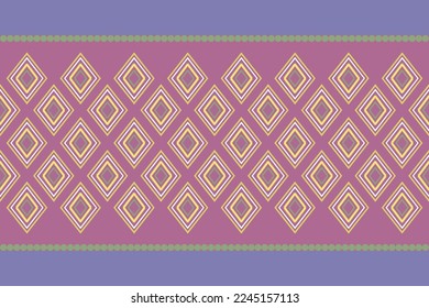 Ikat pattern . Geometric chevron abstract illustration, wallpaper. Tribal ethnic vector texture. Aztec style. Folk embroidery. Indian, Scandinavian, African rug.design for carpet,sarong  ,pastel cute 
